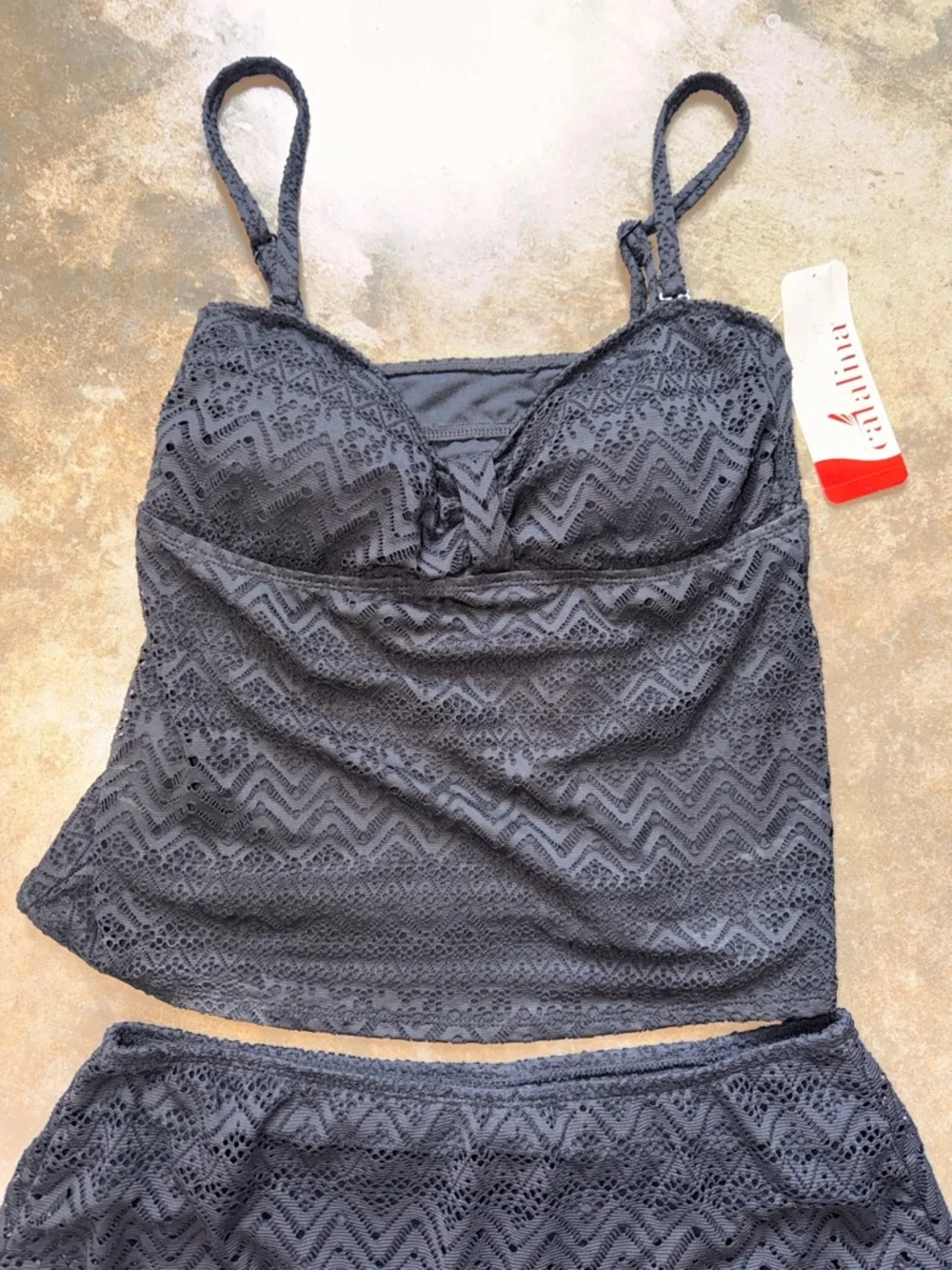 NWT - Catalina Black Tankini with Skirt - Size L - Picture 3 of 11